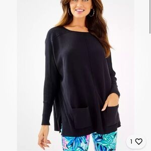 Lilly Pulitzer Joslyn Coolmax Sweater Size L Boatneck Dolman Fit – EUC